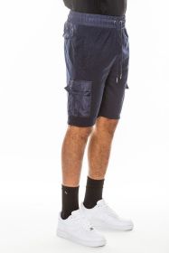 Weiv Heathered Light Weight Slub Shorts (Color: NAVY, size: XL)