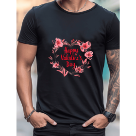Celebrate in Style with This 100% Cotton Men's Valentine's Day Tee (Style: 132)